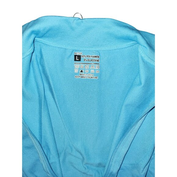 PrettyLittleThing Bright Blue Sport Seamless Bust Detail Zip-Up Jacket Size L - Picture 4 of 8